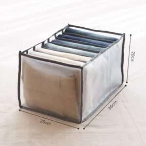 Pant Storage Box With Multiple Side Compartments