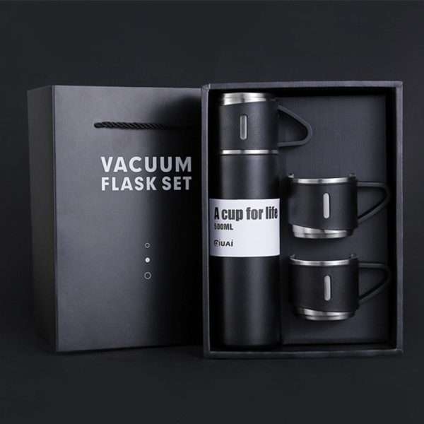 Vacuum Flask Set With Additional Cups
