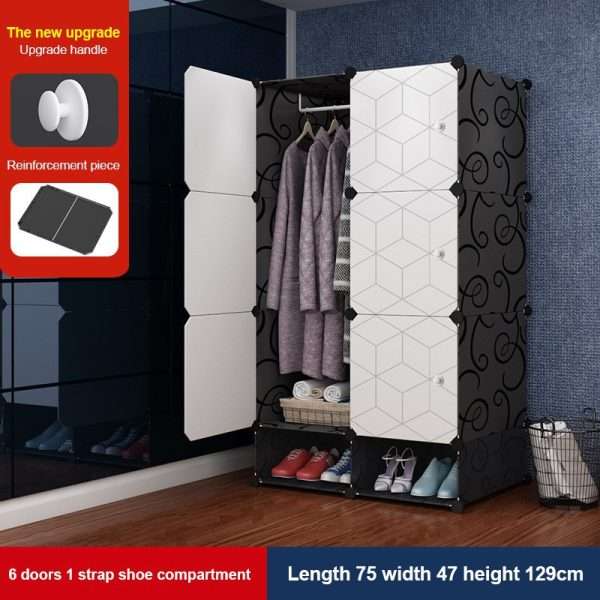 Closet Storage Organizer With Shoe Holder At Bottom