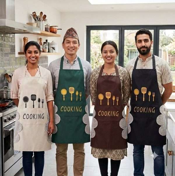 Apron with towel