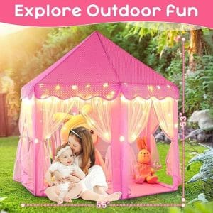 Princess Castle Tent for Kids | Big Size Play Tent House for Boys, Girls | Foldable Baby Playhouse for Indoor & Outdoor Fun