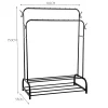 Double Pole Rack with Double Shelves Size