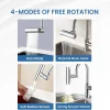4 mode water faucet rotation in different way